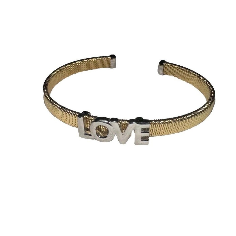 New Without Tags LOVE Gold & Silver Color Women’s Fashion Jewelry Cuff Bracelet